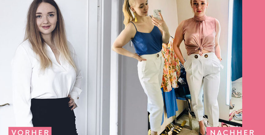 junge frau bekommt ein styling von nina wirtz vorher-nachher